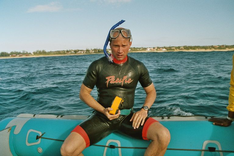 Frank on the boat