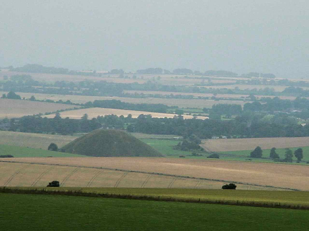 Outlook from Wandsdyke Path towards Silbury